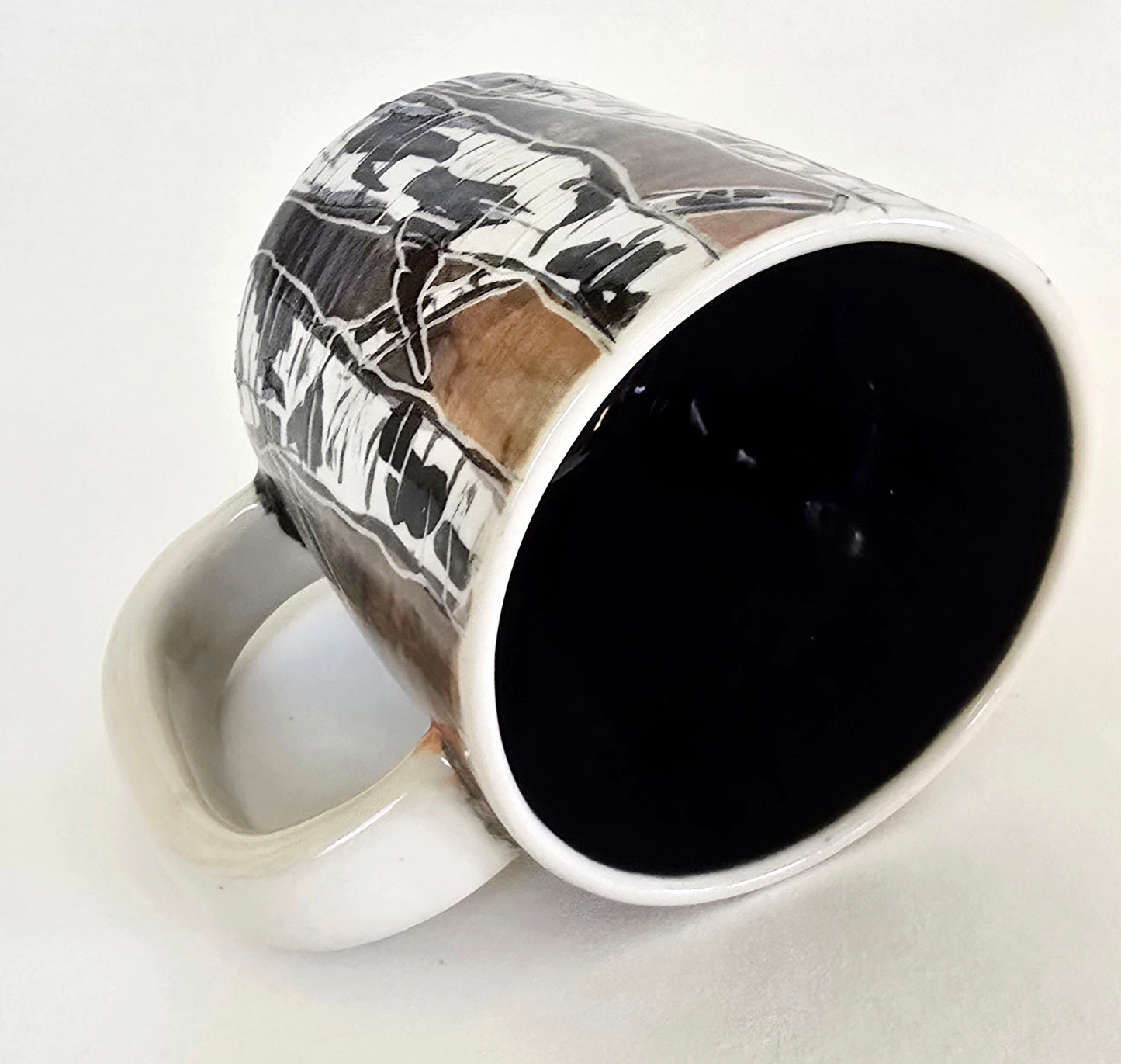Stoneware Birch Tree Mug – Hand-Thrown Ceramic Art for Everyday Use